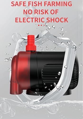 ABS Low Suction Submersible Pump 800L/H 1M Head, Multi-use Circulation Drain Pump for Aquarium Pond Fountain Irrigation