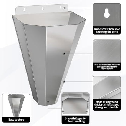 Medium Chicken Kill Cone for Butchering 2-Pack Stainless Steel Killing Cone - size: 2pack-Mideum