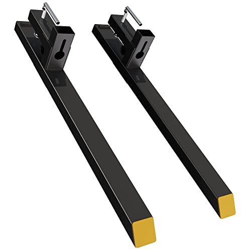 YITAMOTOR 43" Clamp on Pallet Forks, 2000lbs Skid Steer Tractor Bucket Fork - size: 43 Inch 2000LBS