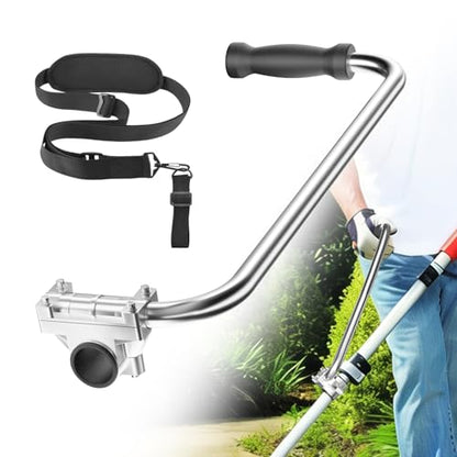 Upgraded Ergonomic Weed Eater Handle, String Trimmer Grip with Adjustable Shoulder Harness & Bracket Clamp, Universal Back Saver Handle Extension Trimmer Handle for Lawn Care, Yard Trimming