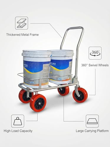 4-Wheel Foldable Garden Harvest Cart for Farm Orchard Greenhouse Use