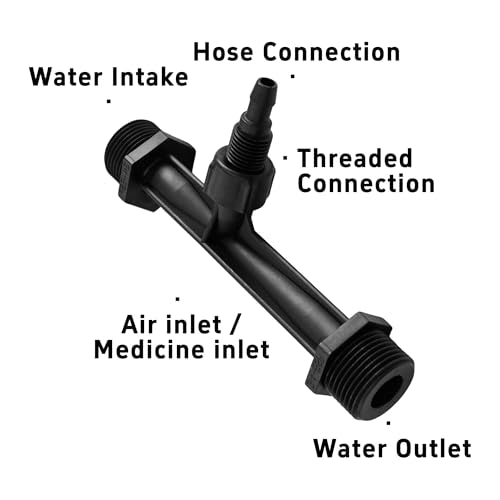 2Pcs 3/4 Inch Venturi Fertilizer Injector, Black Plastic Irrigation Mixer Tube, Agricultural Water System Device for Garden Farm Lawn - size: 3/4 Inch