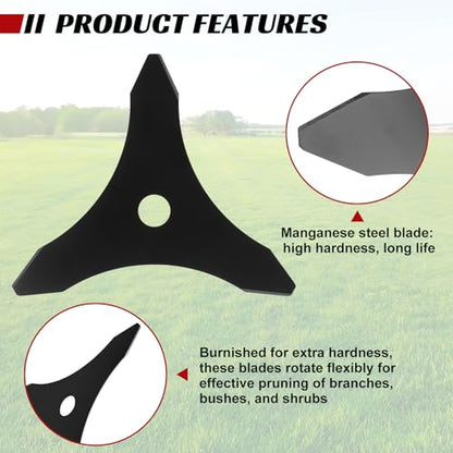 Carbide Tipped Brush Cutter Blade 9" x 36T & 10" x 3T Weed Eater Blade