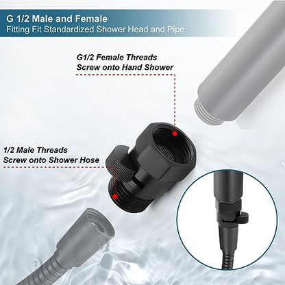 Midanya G1/2" Water Flow Control Shower Shut Off Valve,Matte Black - color: Black