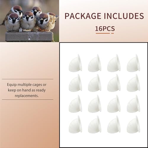 16 Pack Quail Feeder No Waste Feeder Port for DIY Bucket Container (2in) - color: 2in*16pcs