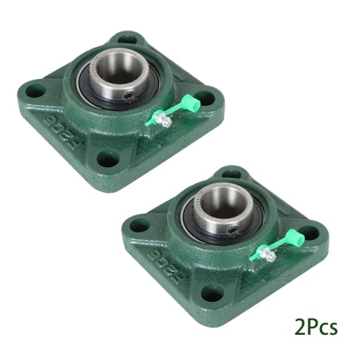 2Pcs UCF205-16 Pillow Block Bearings 1 Inch Bore Square Flange Mounted Pillow Block Bearing 4 Bolt, Self Alignment