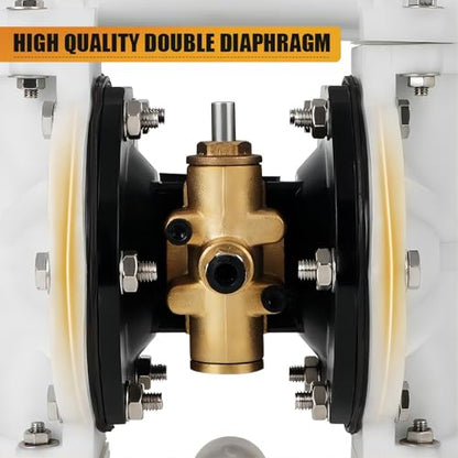 AODD Pump 1/2 Inch, 12 GPM Air Operated Diaphragm Pump Industrial Transfer