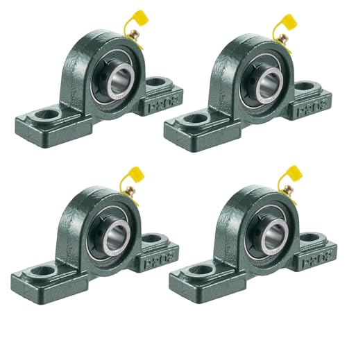4Pcs Pillow Block Mounted Ball Bearing UCP202-10, 5/8" Bore, Self Aligning