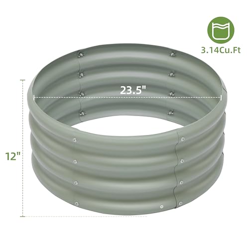 Besebay 2-Pack 2x1ft Galvanized Raised Garden Bed, Outdoor Planter Bed, - color: Light Green, size: 2x2x1ft-2Pcs