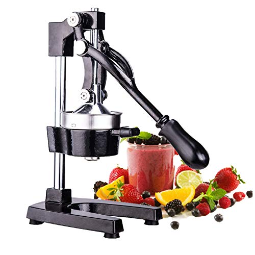 CO-Z Professional Manual Citrus Juicer Pomegranate Orange Lemon Juicer with Steel Lever for Home, Restaurant, Bar (Black Steel) - color: Black Steel