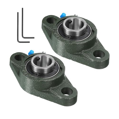 uxcell 2pcs UCFL205-16 Pillow Block Bearings 1 inch Bore Self Alignment, Solid Cast Iron Base Mounted Chrome Steel Bearings - size: UCFL205-16