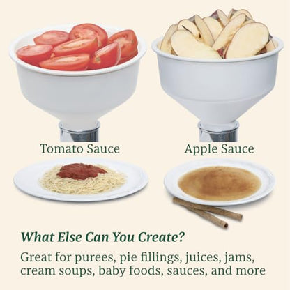 Johnny Apple Sauce Maker, Tomato Sauce Maker, Remove Skins & Seeds From Produce, Model 250 Clamp Based Food Strainer (Basic Strainer) - size: Basic Strainer
