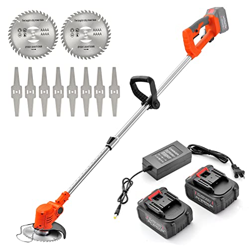 MAXMAN Cordless Weed Wacker, 21V 4Ah Batteries, for Yard Trimming & Edging