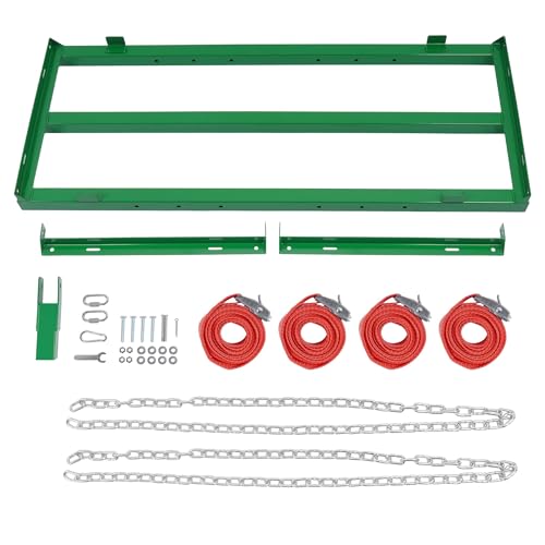 ALMULOO 4FT Drag Harrow Heavy Duty Steel Chain Harrow, Tow Behind Lawn