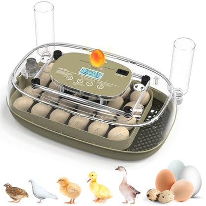Egg Incubators Incubator for Hatching Eggs 24 Eggs Egg Incubator for Lab Home Farm with Automatic Egg Turning for Chicken, Ducks, Goose, Quail - size: 24 eggs