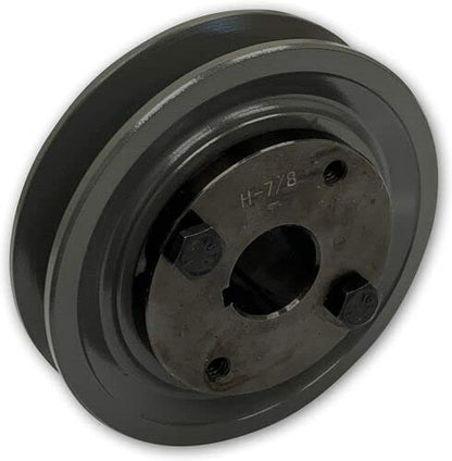 Single Groove 3.25" Cast Iron Electric Motor " H " Pulley/Sheave, Bushing Included, for 3/8" and 1/2" Top Width 3L/A/AK/4L/4LK Section V Belt, 1 Groove (7/8" Shaft / 0.875 Bore, AK32H) - size: 7/8" Shaft / 0.875 Bore