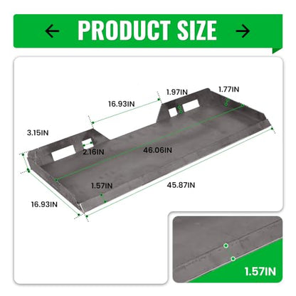 ALMULOO Skid Steer Mount Plate 5/16" for Bobcat & Kubota