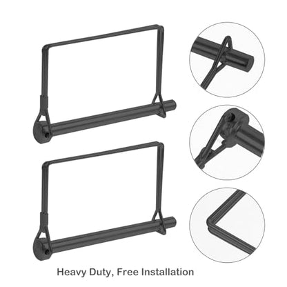 4 Pack 1/4 x 4 Inch Trailer Hitch Pin Black Heavy Duty Steel Trailer Coupler Pin with Zinc Coating, Hitch Lock Pin, Coupler Locking Pin, Quick Release Tow Pin, Towing Hitch Hardware for Trailer Truck - size: 1/4x4 inch
