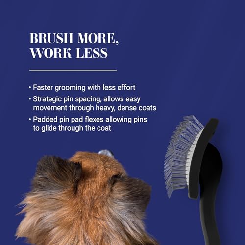 Chris Christensen Big K Dog Slicker Brush for Dogs (Goldendoodles, Labradoodles, Poodles), Groom Like a Professional, Fluff Detangle Style, Saves Time Energy, Black, Medium - color: Black, size: Medium