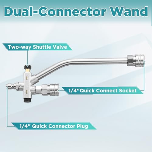 PWACCS Pressure Washer Foam Gun with Dual Connector, 1.5 Liter