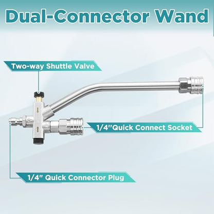 PWACCS Pressure Washer Foam Gun with Dual Connector, 1.5 Liter