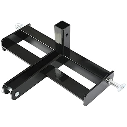 KUAFU 3 Point Hitch Receiver 2" Tractor Drawbar Compatible with Category 1 Tractors w/Suitcase Weight Brackets