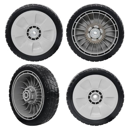 CheeMuii 4PCS HRR216 Lawn Mower Drive Wheel Fit for Honda HRR216 Lawn Mower | 2 Rear Wheel for 42710-VE2-M02ZE 2 Front Wheel for 44710-VL0-L02ZB Compatible with Honda Lawn Mower HRR216 HRS216 HRT216, etc - color: Gray-8IN-2REAR+2FRONT(HRR216)