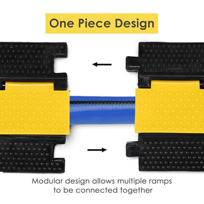 Yescom Cable Ramp Protector 1 Channel Garden Hose Protecitive 22000 Lbs - size: 2.4"H - 1 Channel