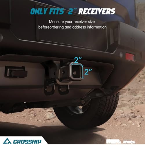 Adjustable Trailer Hitch Ball Mount for 2″ Receiver – Heavy Duty Tow Hitch with Dual 2″ & 2-5/16″ Balls, Height Adjustable for Trucks, RVs, Campers & Trailers (Up to 26,000lbs GTW) - CROSSHIP - size: 2" 6Drop-Dual Ball