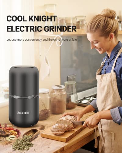 COOL KNIGHT Electric Herb Grinder, Fast Grinding, 120g Large Capacity - color: Grey 2