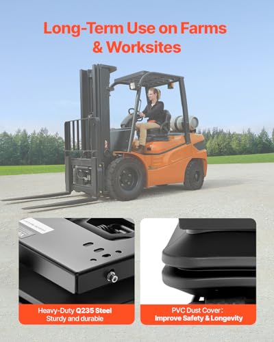 VEVOR Seat Suspension Kit with Seat Slider Track, Universal Seat Suspension with Dust Cover, 6in Front-to-Back Adjustable, Tractor Seat Suspension ‎Kit for Zero Turn Lawn Mower, Forklift - style: With Slide Rail W/Dust Cover