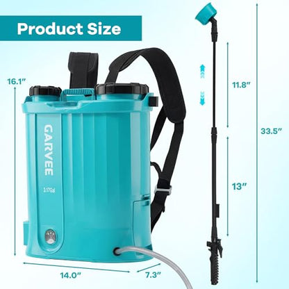 Garvee 3.17 Gal 18V Battery Powered Backpack Sprayer with 2Ah Battery - size: 3.17 gal