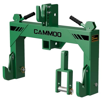 CAMMOO 3-Point Quick Hitch with 2" Receiver, Green - color: Green