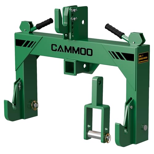 CAMMOO 3-Point Quick Hitch with 2" Receiver, Green - color: Green