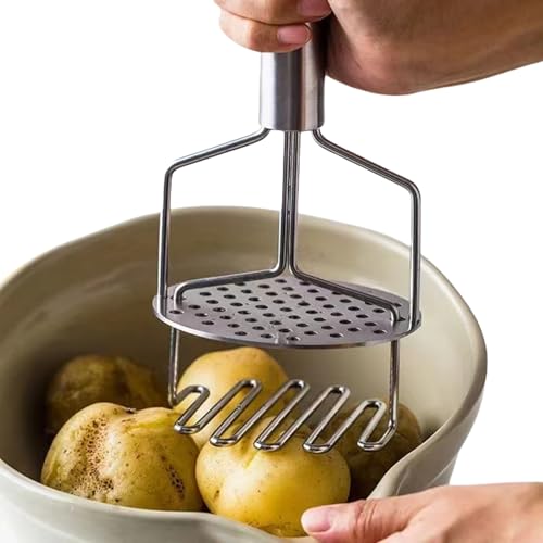Double Potato Mashers, Stainless Steel Food Mashers, Double Potato Mash Hand Tools, Dishwasher Safe Household Kitchen Tools