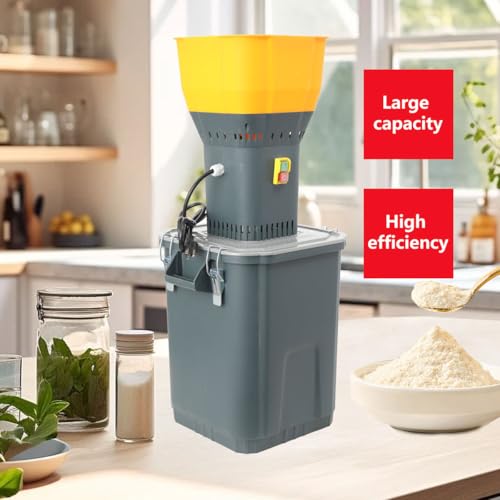 7.9 Gallons Electric Grain Mill Grinder, Corn Grinder Mill, Home Farm Wheat Grinder, 25L Dry Grain Mill Grinder Electric, Detachable Bucket & Hopper, Dry Cereals Grinder with 5 Sieves, 2 Wrench - size: 30L/7.9Gallons