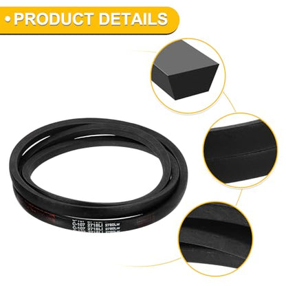 uxcell C107 Drive V-Belt 2718mm Inner Girth 22mm Width 14mm Height Rubber for Power Transmission - size: C107