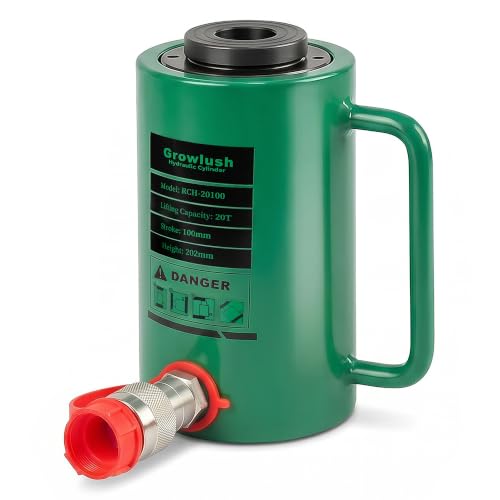 20T Hollow Hydraulic Cylinder Jack 4"(100mm) Stroke Hydraulic Ram - size: RCH-20100