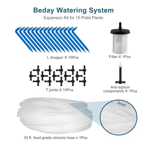 Automatic Plant Waterer Replacement Kit for 15 Potted Plants, Accessories Expansion Set for Auto Drip Irrigation Programmable Self Watering Timer Devices - size: Pack of 4