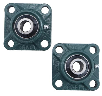 JEENDA 2PCS Square Flange Bearings 5/8", 0.625 Bore Compatible with Fisher Western Snow-Ex SaltDogg Replace 68662 D6512 0208430 3003032