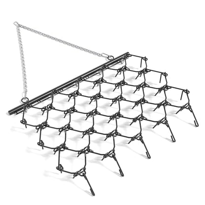 Heavy Duty Drag Harrow 5 ft x 4.5 ft,3/8" Tines & Chain Link Mat - size: 5' x 4.5', 3/8" Dia