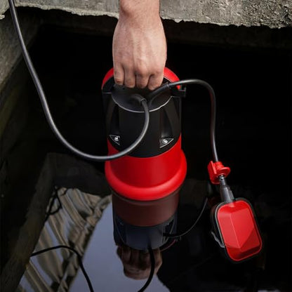 Prostormer 1HP 3700GPH Submersible Sump Pump with Automatic Float Switch - color: Red