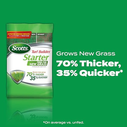Scotts Turf Builder Starter Fertilizer for New Grass, 15 lbs. - size: 5,000 sq. ft., style: Standard