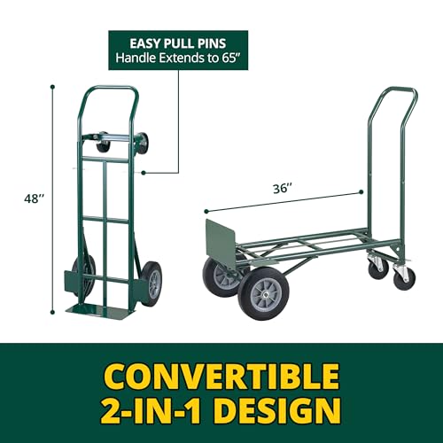 Harper Trucks JEDT8635P Convertible Hand Truck, 600/700 lb Capacity
