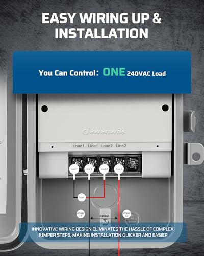 DEWENWILS Pool Pump Timer, Outdoor Smart WiFi Timer Box, 40A 240VAC 3HP - style: 240VAC 3HP