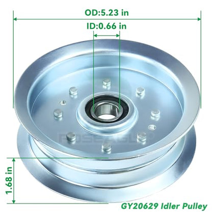 2 Pcs GY22172 Idler Pulley with GY20629 Idler Pulley for D140 Deck - color: A6 1xGY20629+2xGY22172