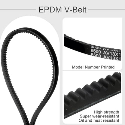 uxcell AX49 EPDM V-Belt, Raw Edge Cogged Industrial Rubber V Belt 1/2" Width x 49" Inside Circumference - size: AX49
