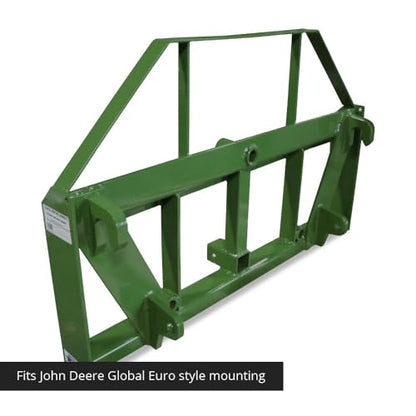 Titan Attachments UA USA Made Hay Frame Attachment, 32" Hay Spear and Stabilizers, Fits John Deere Global Euro Tractors, Rated 4,500 LB