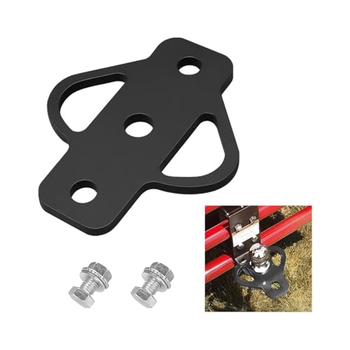 3-Way Trailer Hitch Adapter, Steel Receiver Hook Mount with 2PCS Bolts, Hitch Attachments for ATV Golf Cart Garden Tractor, Compatible with 3/4" Shaft, 5/8" Trailer Ball Pin