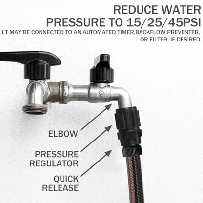 Tondiamo 3 Pcs 25 PSI Drip Irrigation Pressure Regulator 3/4" Hose Thread - size: 25 PSI
